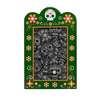 Dia de los Muertos 4" x 6" Green Frame