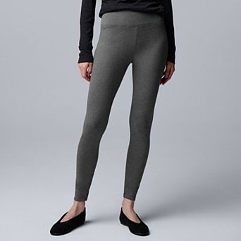 Women's Simply Vera Vera Wang Fleece Lined Cotton Leggings