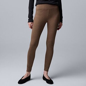 Women's Simply Vera Vera Wang Fleece Lined Cotton Leggings