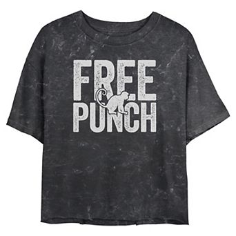 Juniors' Free Punch Cropped Graphic Tee