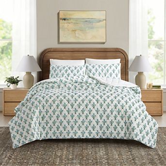 Laurel & Mayfair Paradise Stamp Quilt Set with Shams