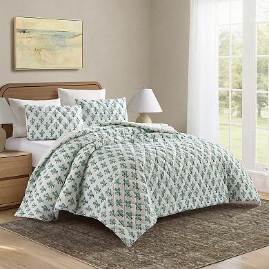 Laurel & Mayfair Paradise Stamp Quilt Set with Shams