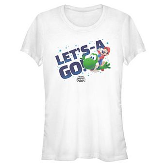 Juniors' The Super Mario Galaxy Movie Mario & Yoshi Let's-A-Go! Graphic Tee