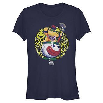 Juniors' The Super Mario Galaxy Movie Bowser Jr. Clown Car & Icons Graphic Tee