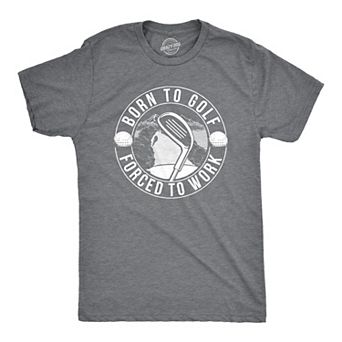 Mens Born to Golf T Shirt Funny Sports Golfing T Shirt Dad Golfer Humor