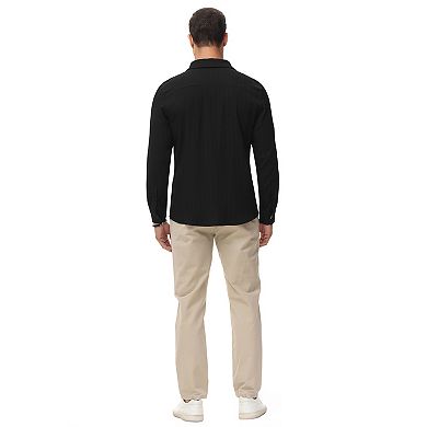 Men's Long Sleeve Casual Business With Button Down Shirt