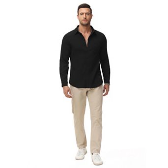Men's Long Sleeve Casual Business With Button Down Shirt