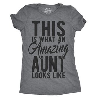 Womens This Is What An Amazing Aunt Looks Like T shirt Funny Family Tee for Ladies