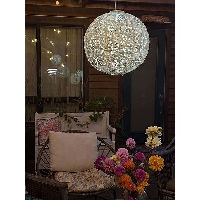 Stella Luxe Globe Boho Pearl LED Lantern
