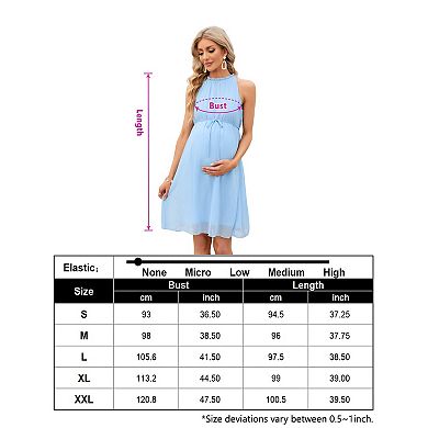 Women's Sleeveless Maternity Midi Dress