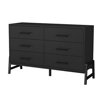 6 Dresser for Bedroom, Drawer with Large Storage Space, Freestanding Wooden Closet