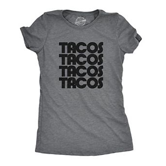 Womens Tacos Tacos Tacos T Shirt Funny Retro Tee for Ladies