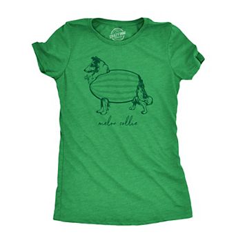Womens Melon Collie T Shirt Funny Puppy Dog Melancholy Joke Tee for Ladies