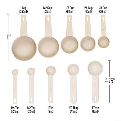 Measuring Cup and Spoon Set Cooking and Baking Tools 10-Piece Set