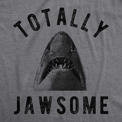 Womens Totally Jawsome T Shirt Funny Hilarious Shark Bite Graphic Novelty Tee