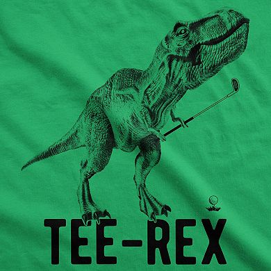 Mens Tee Rex Golf T Shirt Funny Dinosaur Trex Tee Gift for Golfing Dad