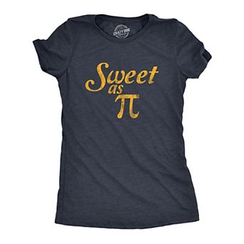 Womens Sweet As Pi T Shirt Funny Nerdy Math Problem Graphic Novelty Tee