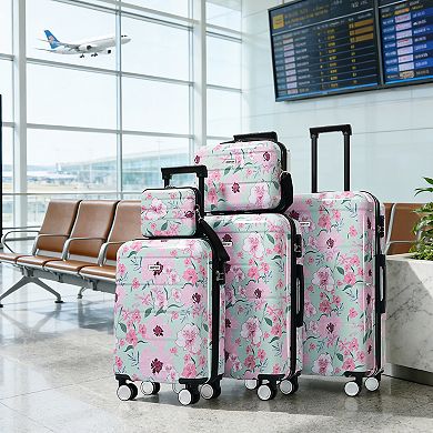 Merax 5-Piece Hardside PC Luggage Set Lightweight Durable Spinner Suitcases with TSA Lock (20",24"