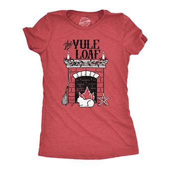 Womens The Yule Loaf T Shirt Funny Xmas Kitten Lovers Tee for Ladies