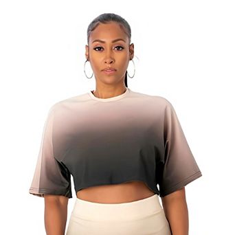Women's Ombre Oversized Crop Tee