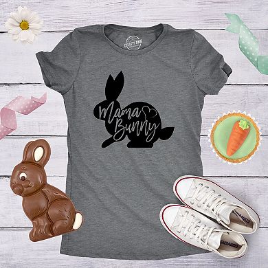 Womens Mama Bunny T Shirt Cute Adorable Easter Gift Faith Tee for Ladies