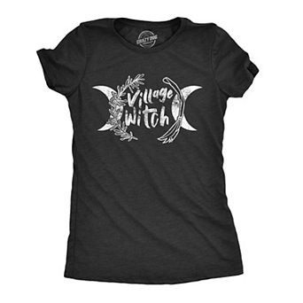 Womens Village Witch T Shirt Funny Halloween Tee