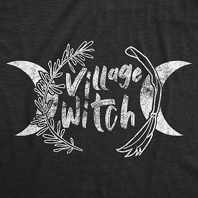 Womens Village Witch T Shirt Funny Halloween Tee