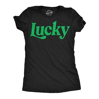 Womens Funny T Shirts Lucky Alt L Cute St Patricks Day Tee For Ladies