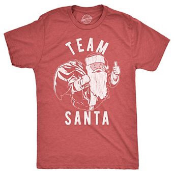 Mens Team Santa T Shirt Funny Xmas Party St Nicholas Lovers Joke Tee for Guys