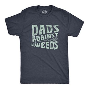 Mens Dads Against Weeds T Shirt Funny Weed Whacker Lawn Mowing Tee for Guys