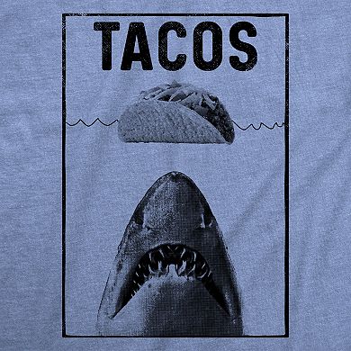 Womens Tacos Shark T Shirt Funny Jaws Tee for Ladies