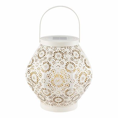 Daisy Punched Metal Solar Lantern