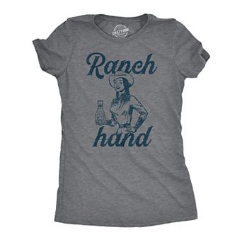 Womens Ranch Hand T Shirt Funny Farm Rancher Dressing Joke Tee for Ladies