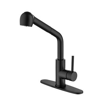 Deck-Mount Stainless Steel Sink Faucet Pull-Out Spout Touch-Clean Spray