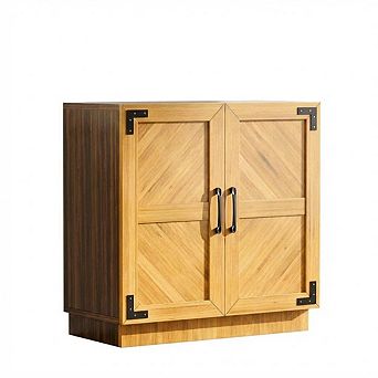 31.5" Farmhouse Sideboard Buffet Cabinet, Wood Coffee Bar Console Table,For Coffee Bar Kitchen