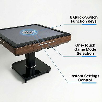 Ultra Thin Foldable Automatic Mahjong Table with Wheels Quiet Use