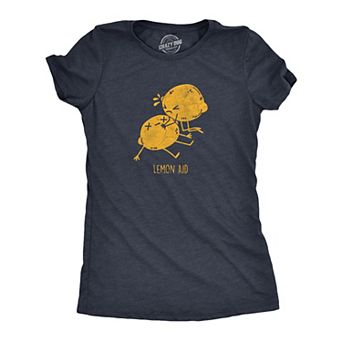 Womens Lemon Aid T Shirt Funny First Aid Lemons CPR Joke Tee for Ladies
