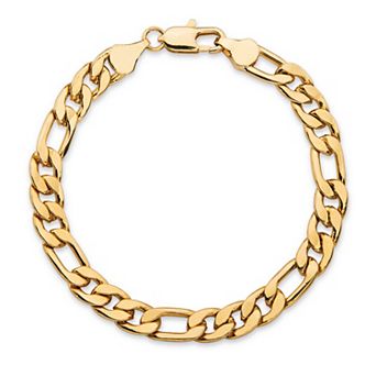 Men's Gold Ion-Plated 6.5 mm Figaro-Link Chain Bracelet 8"