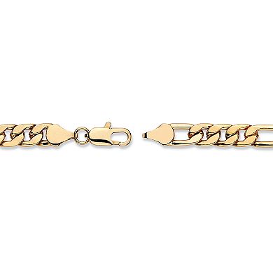 Men's Gold Ion-Plated 6.5 mm Figaro-Link Chain Bracelet 8"