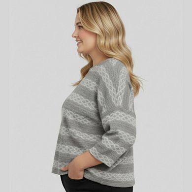 Jade Lattice Stripe Top
