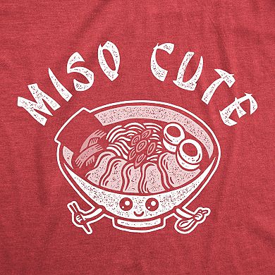 Womens Miso Cute Funny Saying Cool Graphic Design Fun Novelty Tee for Ladies