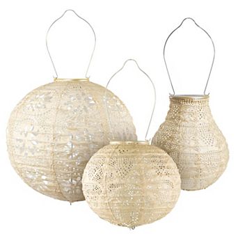 Soji Stella Pearl Solar Lantern Multi-Shape 3-pack