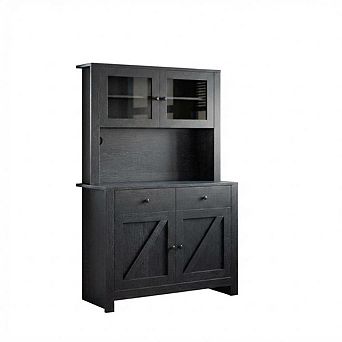 Freestanding Pantry Cabinet, Coffee Bar & Buffet Hutch, Tall Storage Cupboard for Dining Room