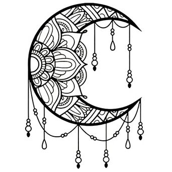 Mandala Moon Iron Wall Art for Yoga and Meditation Decor