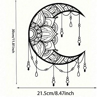Mandala Moon Iron Wall Art for Yoga and Meditation Decor