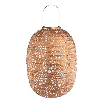 Stella Luxe Barrel Dewdrop Copper LED Lantern