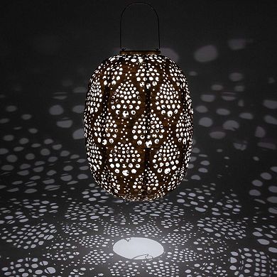 Stella Luxe Barrel Dewdrop Copper LED Lantern