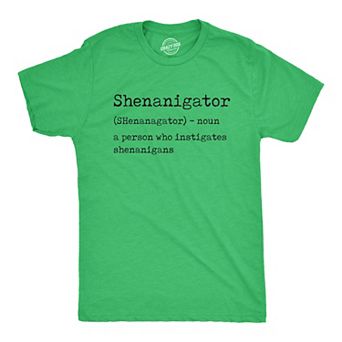 Mens Shenanigator T Shirt Funny St Patricks Day Party Parade Graphic Novelty Tee
