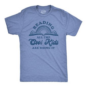 Mens Reading All The Cool Kids Are Doing It T Shirt Funny Books Tee