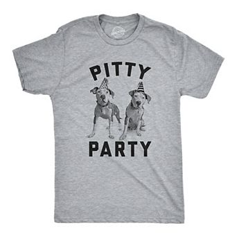 Mens Pitty Party T Shirt Cute Pitbull Dog Tee Gift for Pet Owner